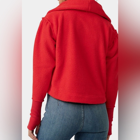 Free People Poppy Pullover Sz XL Fiery Red - used good condition - Picture 2 of 6